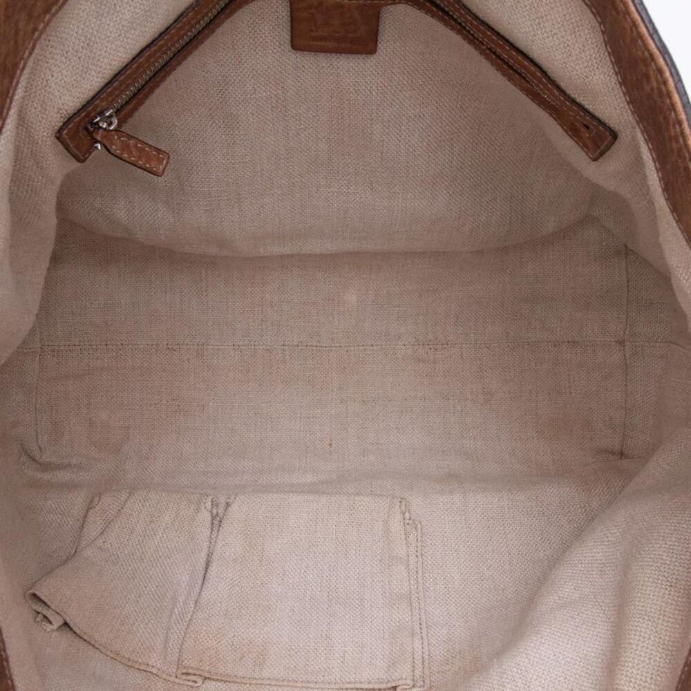 Pre Loved gucci GG Pattern Tote Women Brown Tote Bags - Picture 4 of 8
